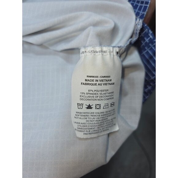 Nike Dri-Fit Mens Blue Polo Shirt Large Short Sleeve Button Collar Lightweight - Picture 6 of 7